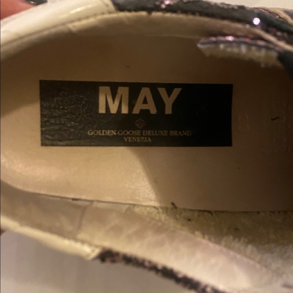 Golden Goose May Gliter lilac/animal print sneakers sz 39 - Picture 13 of 13